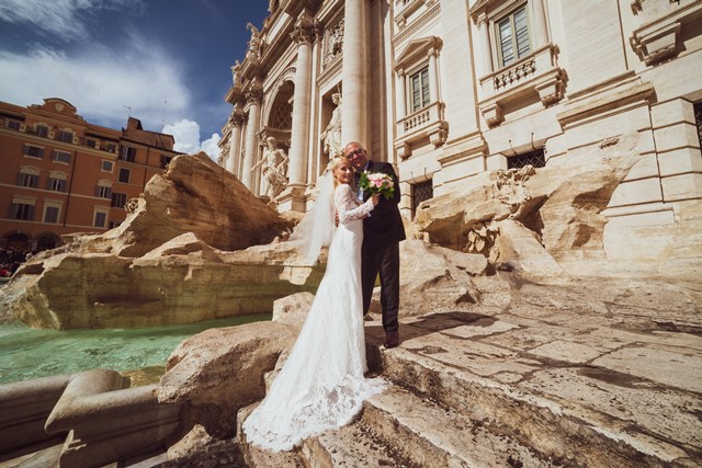 Fontana di Trevi, Rim, svadba v rime impuls
